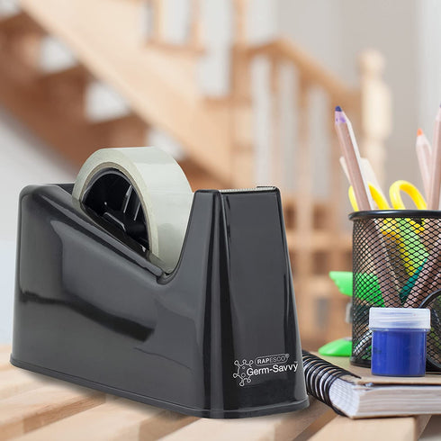 RAPESCO HEAVY DUTY BLACK TAPE DISPENSER. ROPRPTD500B